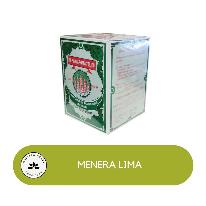 Pagoda Cap Menara 5 Serbuk Cap Five Pagodas Obat Meredakan Sakit Perut