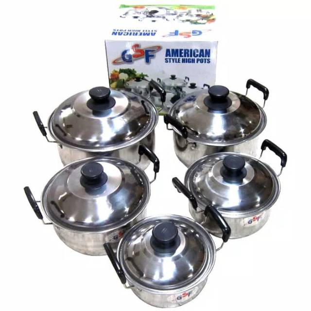 Panci Set American Style High Pots GSF (Merk Q2)