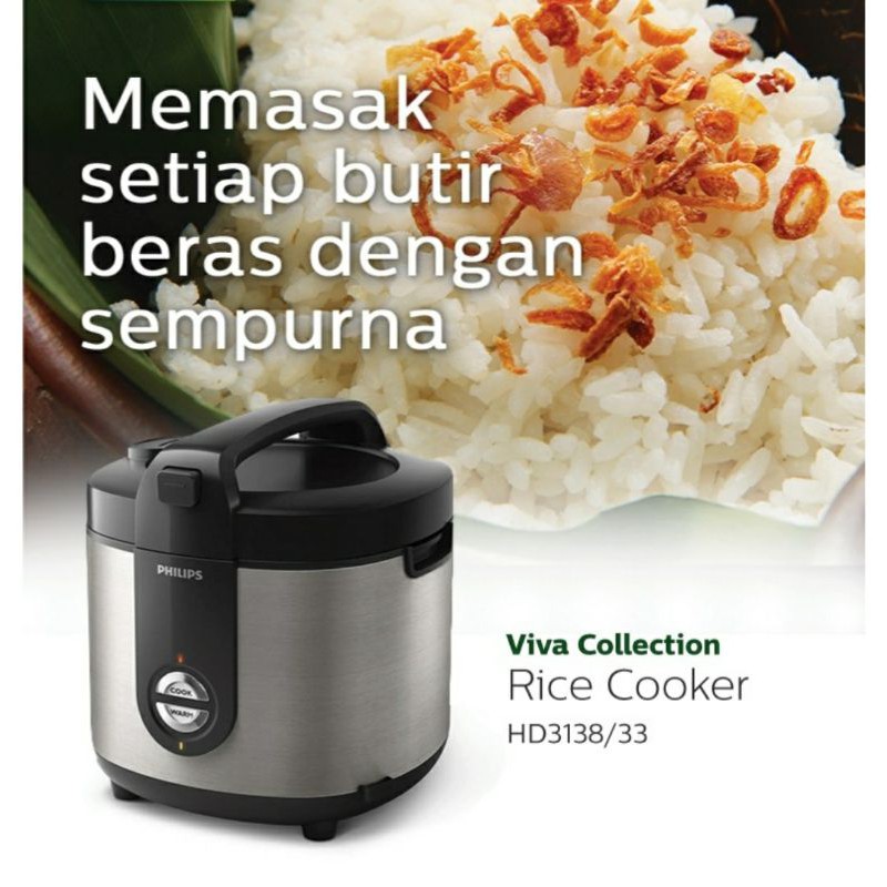 Rice Cooker Philips HD 3138 2L Bakuhanseki Inner Pot Magic Com Philips Penanak Nasi Philips 3138