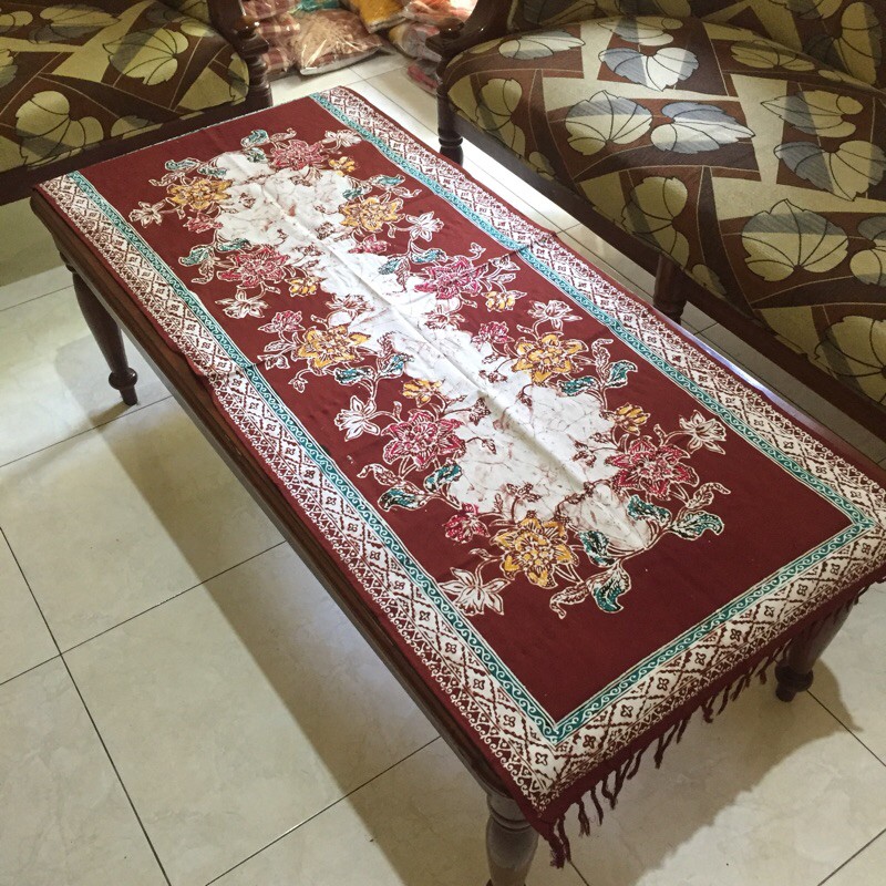 Taplak Meja Tamu Panjang Motif Batik Remekan ukuran 120x50cm | Shopee ...
