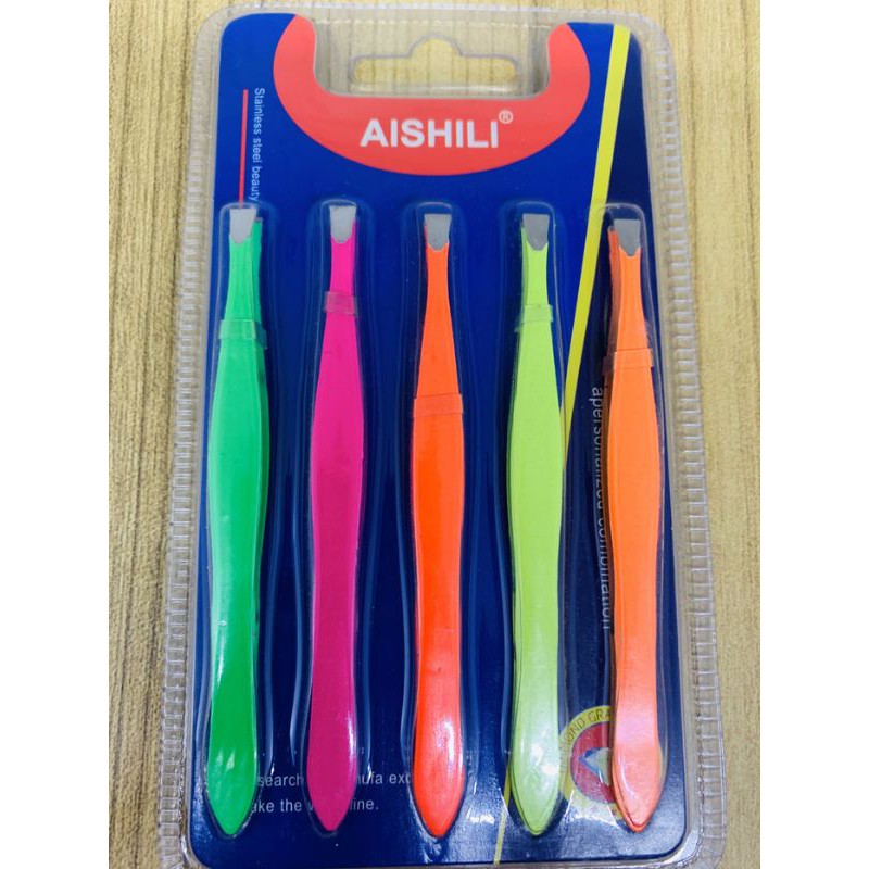

Pinset warna 5pcs AISHILI - Pinset Set 5pcs Warna Warni Stabilo