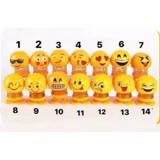 Aksesoris Dashboard Mobil Kepala Emoji Pergoyang