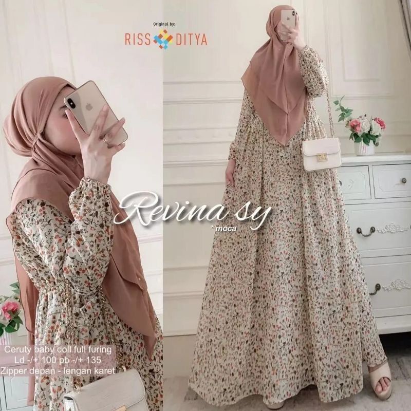 DRESS MUSLIM, baju wanita, dress, gamis, Baju gamis, fashion wanita,  Revina Syari