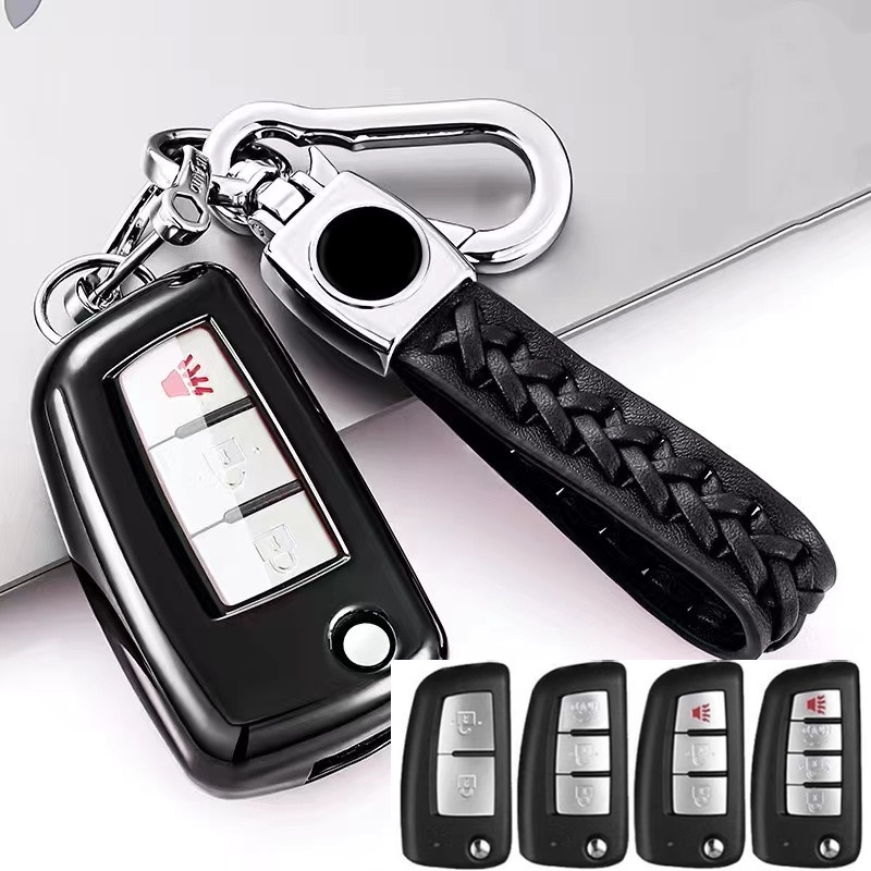 Case Pelindung Kunci Mobil Bahan TPU Untuk X-Trail / Grand Livina / Almera / Navara Keyless