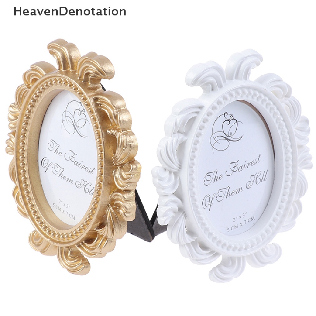 [HeavenDenotation] Retro Decorative Flower Photo Frame Wedding Home Decor Desktop Picture Frame