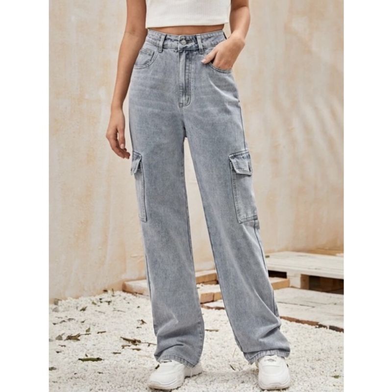 cargo jeans higwaist