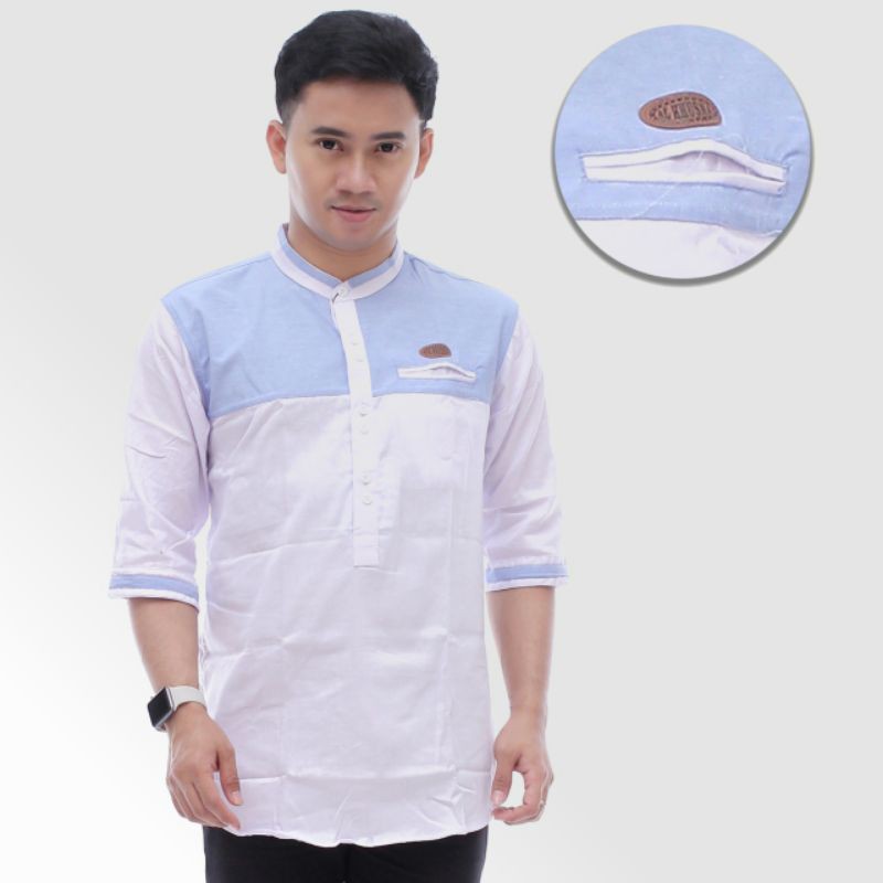 Baju Koko Fashion Pria White Ocean PDW001/PP - Koperasi Batik