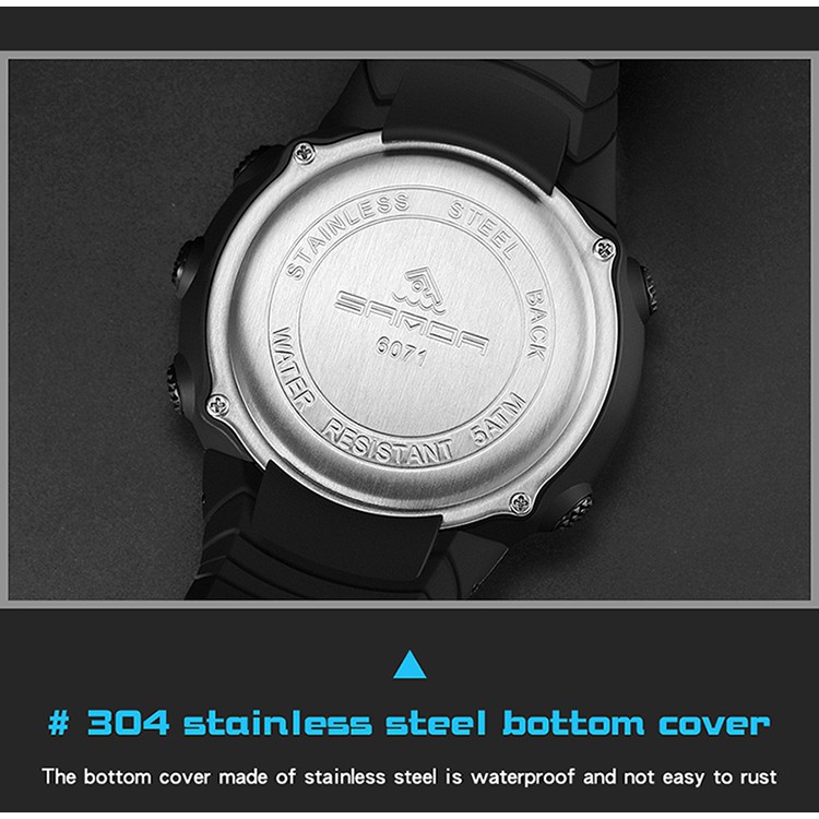 SANDA 6071 Jam Tangan Pria Digital Tali Rubber Chronograph Anti Air WATCHKITE WKOS
