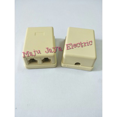 Sambungan Kotak Terminal Telepon Kabel Roset 2 Lubang Box RJ11 RJ 11