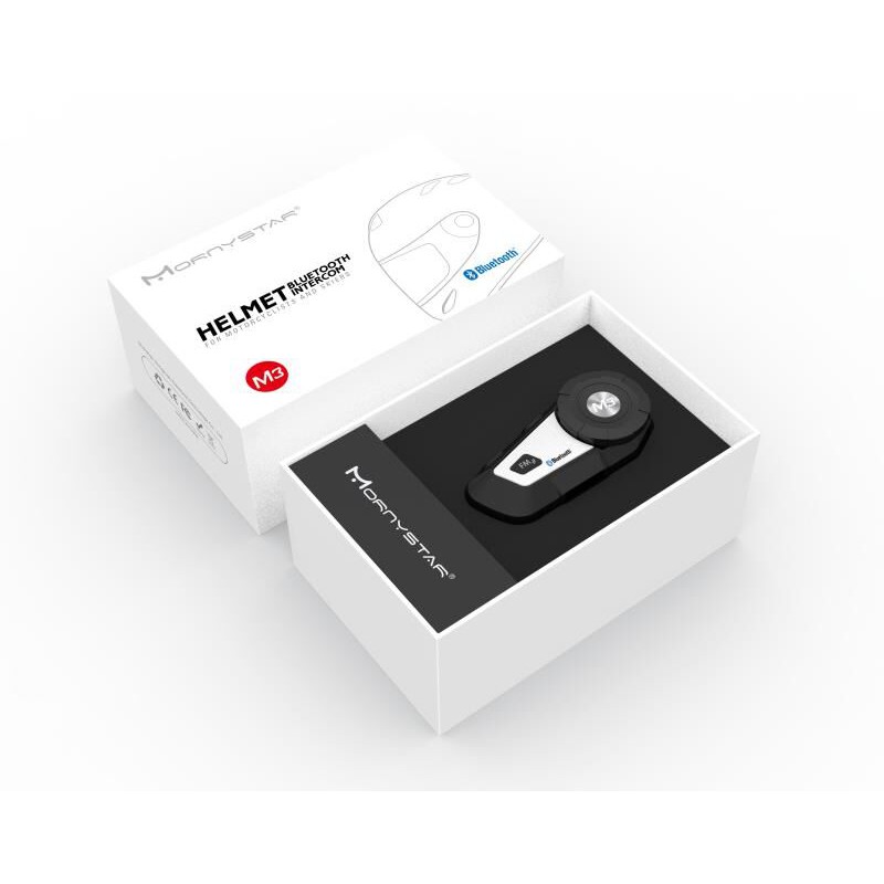 MORNYSTAR M3 Intercom Music GPS Telpon Bluetooth Headset For Helmet-1