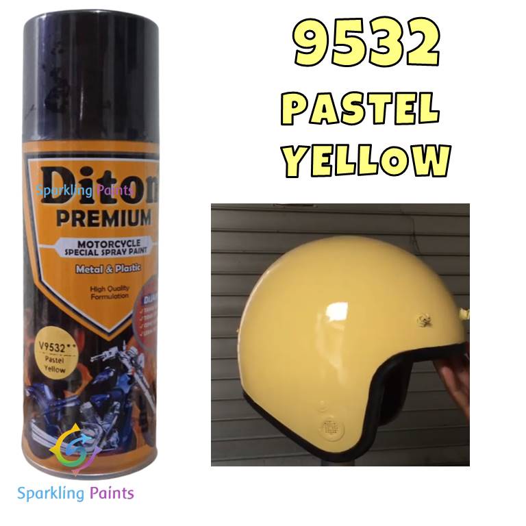 Pilok Diton Premium V.Pastel Yellow 9532 400ml Warna Kuning Pastel Kuning Pilox Pylox Warna Kalem Soft