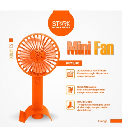 Stark Mini Fan Portable / Kipas Angin Portable MFN1001