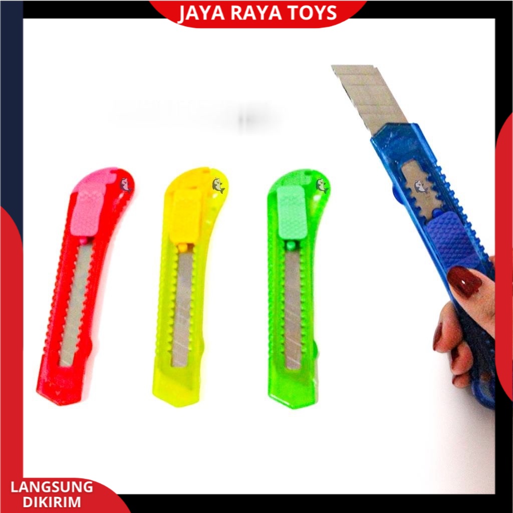 

Pisau Cutter Besar Transparan Warna Warni Per Pcs - Alat Pemotong Kater Tajam Bening - 1PC Bisa Cod