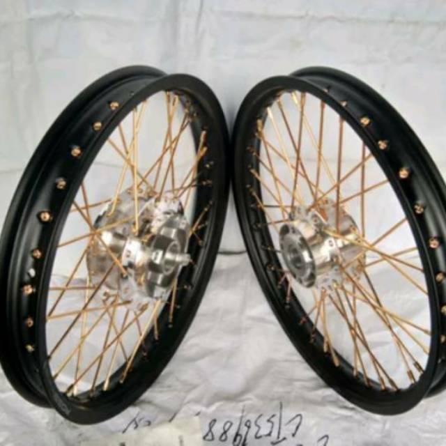 Jual VELG TK SEPAKET SUPRA GTR 150 VELG TK 140 140 RING 17 GOLD SILVER ...