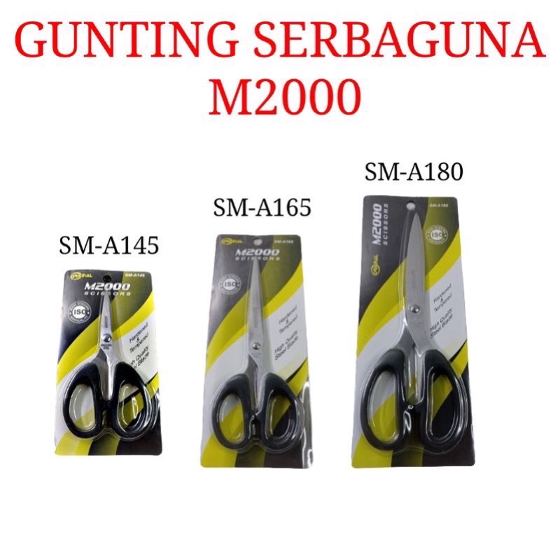 

Gunting Baja Stainless M2000 Besar SM-A180 / Sedang SM-A165 / Kecil SM-A145