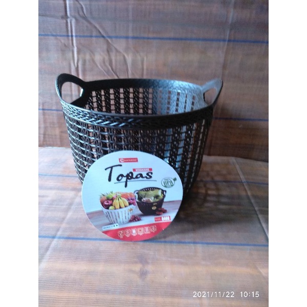 Tempat penyimpanan makanan keranjang bulat serbaguna