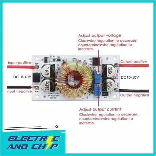 Modul Step Up 250W 10A Boost Converter DC-DC 8.5-48V to 10-50V