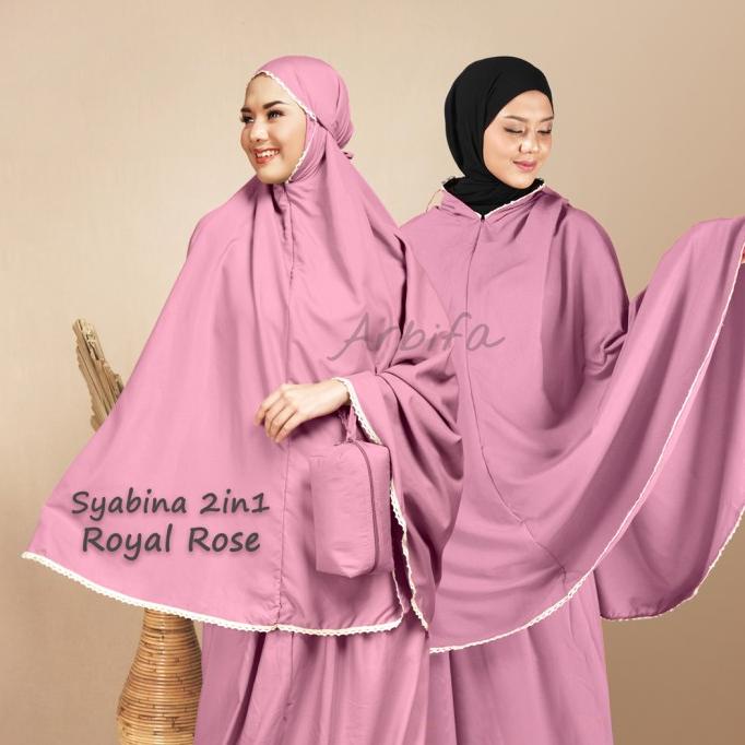 Mukena Traveling Ponco 2 in 1 Ukuran Dewasa Katun premium TERUJI Kode 115