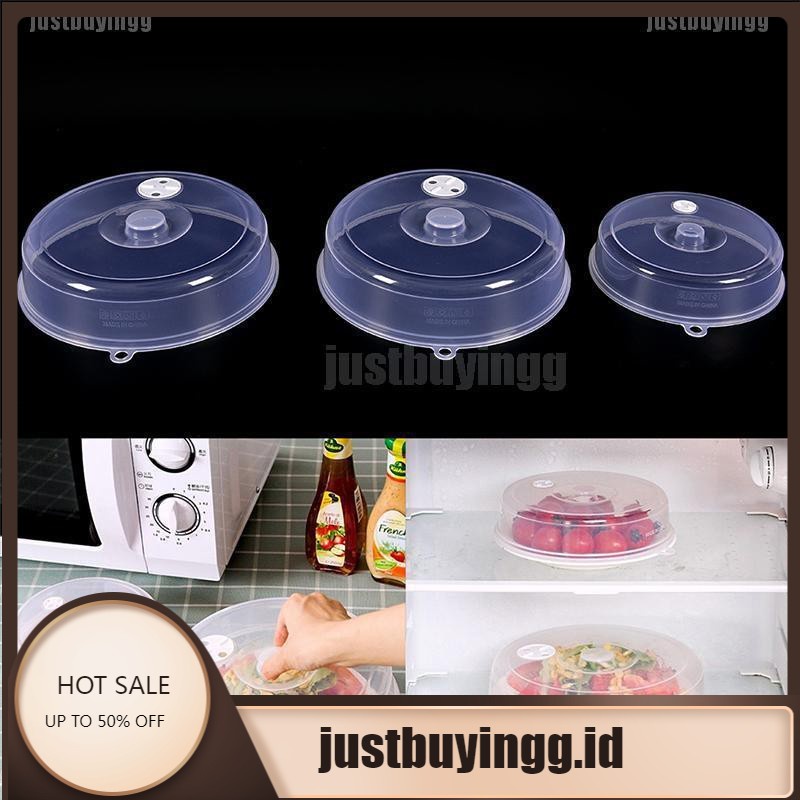 JB✪ Clear Microwave Plate Cover Food Dish Lid Ventilated Steam Vent Kitchen Cooking