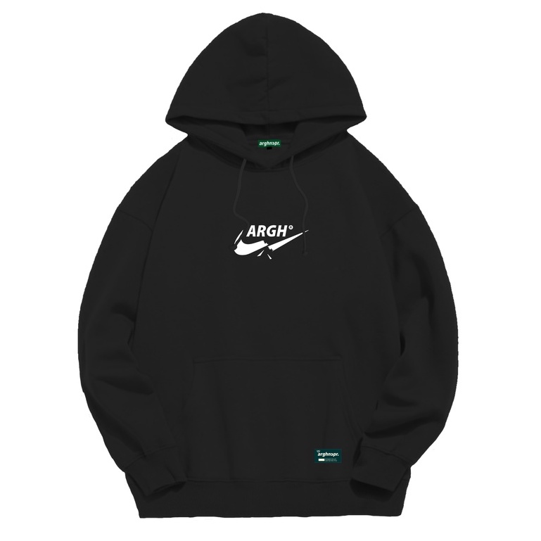 Arghinspire Pullover Hoodie Black - Black Broken