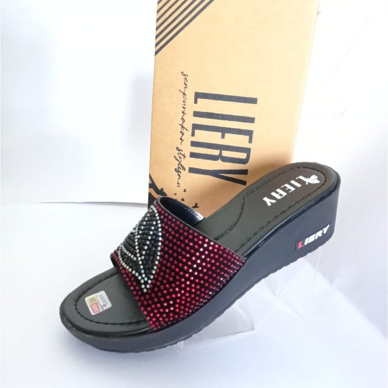 SANDAL WANITA WEDGES CALBI HAK 5CM MODEL TERBARU-SLIP 03