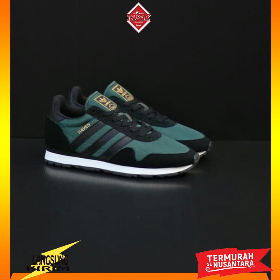 Sepatu Pria Keren Adidas Haven Green Olive Original Komponen Murah