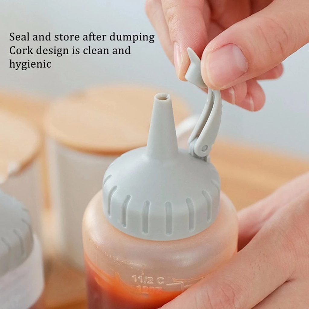 175ml/350ml Plastic Sauce Squeeze Bottle with Leak-free lid