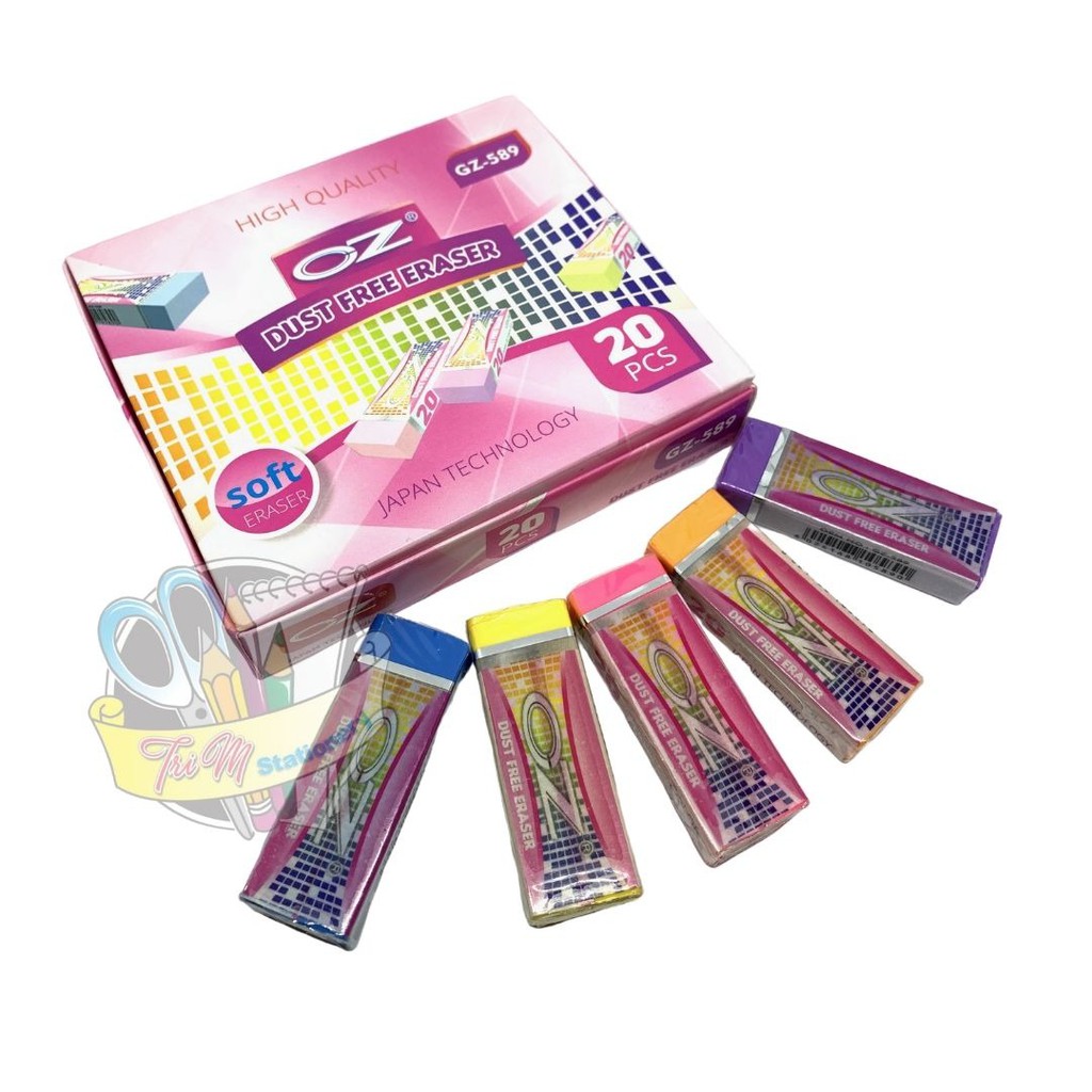

Oz Penghapus Stip Dust Free Rainbow GZ-589 isi 20 [ BOX ISI 20 ]