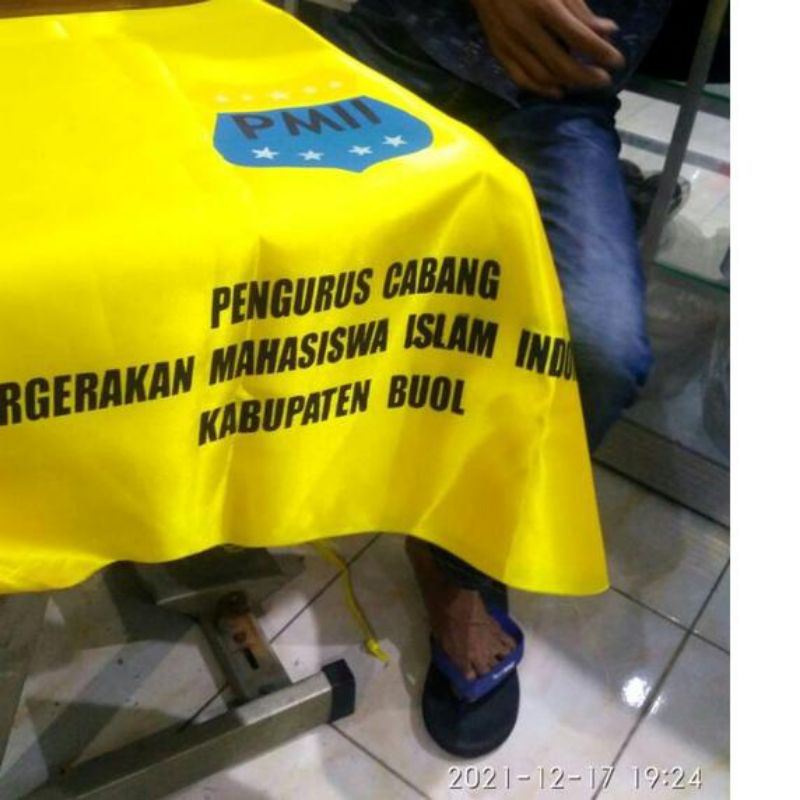 READY BENDERA PMII uk 90×60 gratis tambah tulisan nama universitas