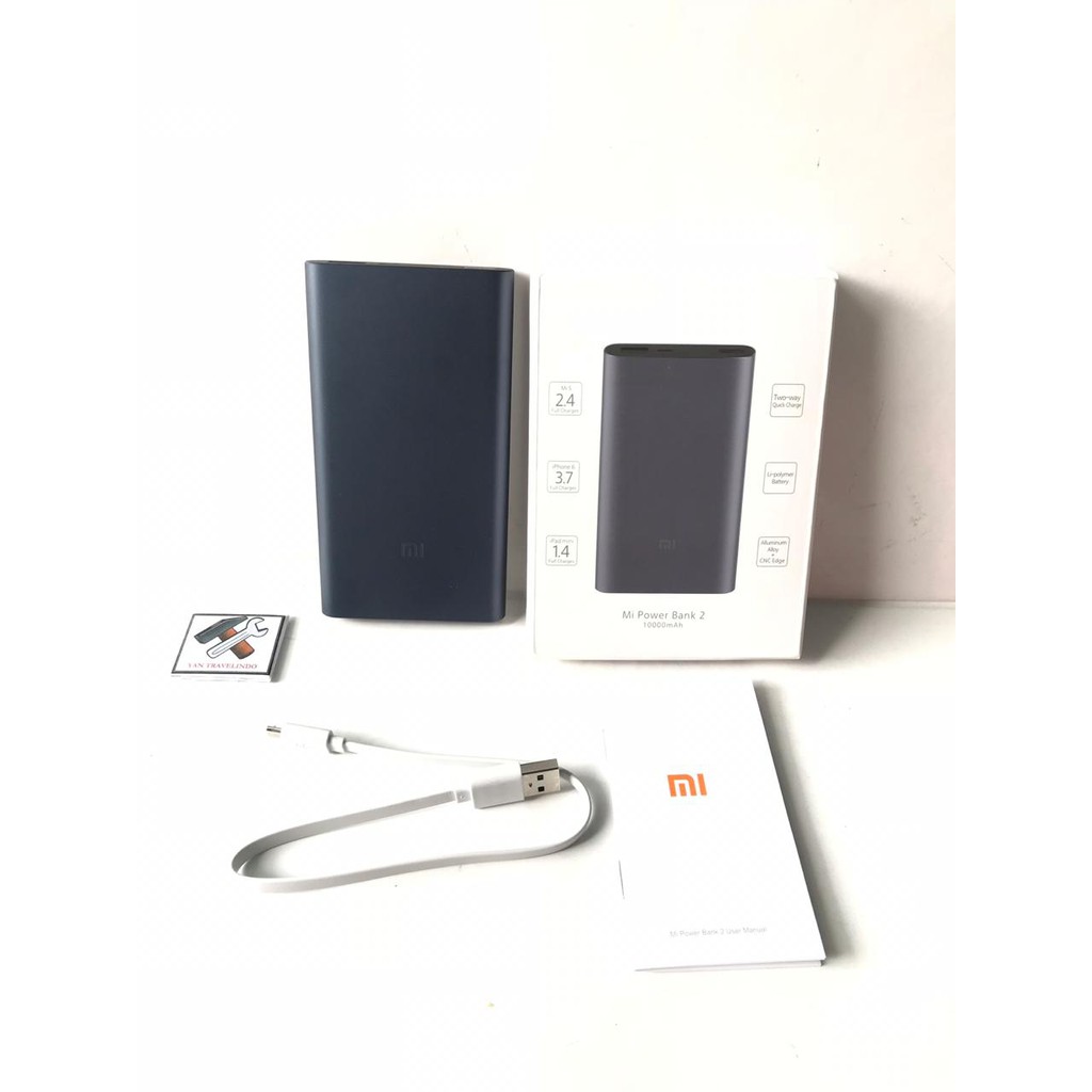 POWER BANK XIAOMI 2  SUPPORT BANDARA 10000 AMH FAST CHARGING 2.4 AMPERE