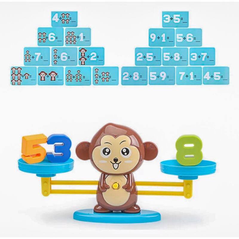 Mainan Edukasi Untuk Anak Timbangan Panda Monkey Balance Math Toy