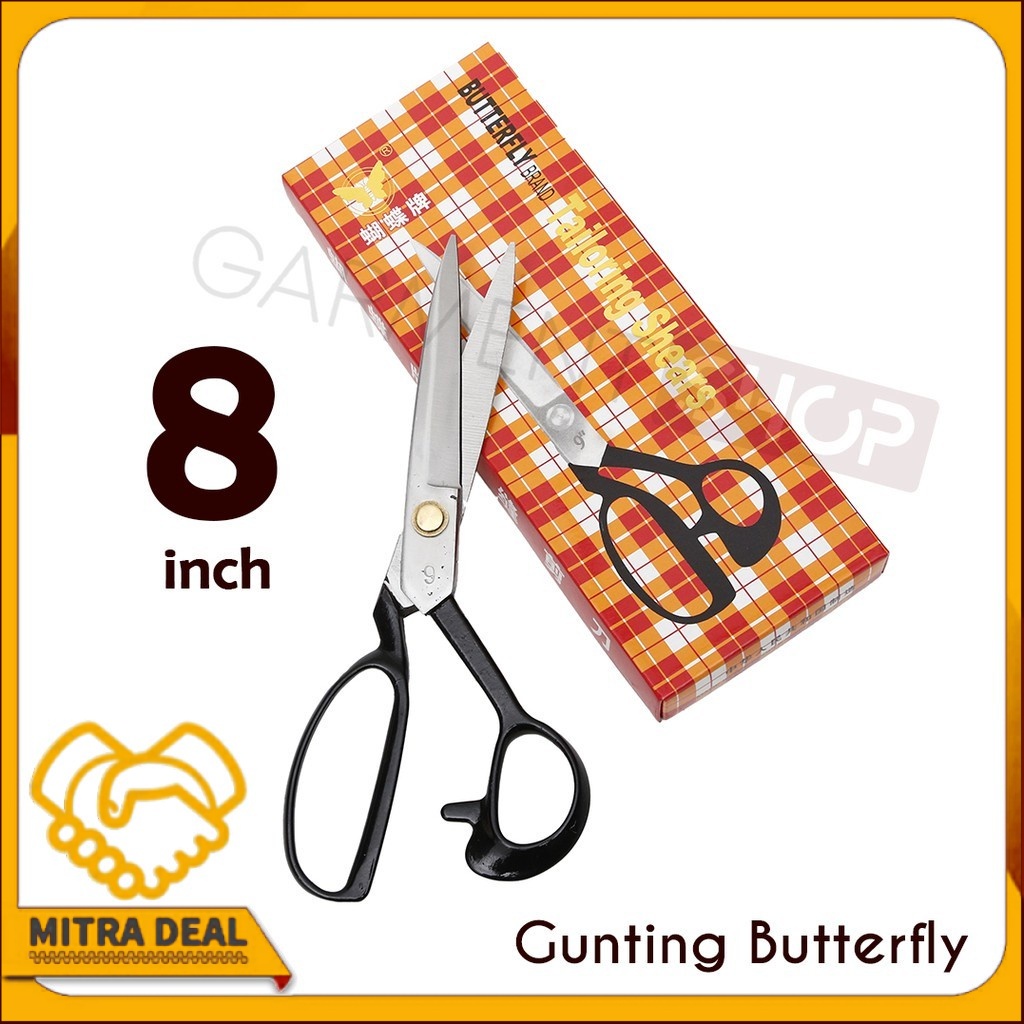 

[COD] Gunting Potong Bahan Kain Butterfly 8 Inch / Tailor Scissors