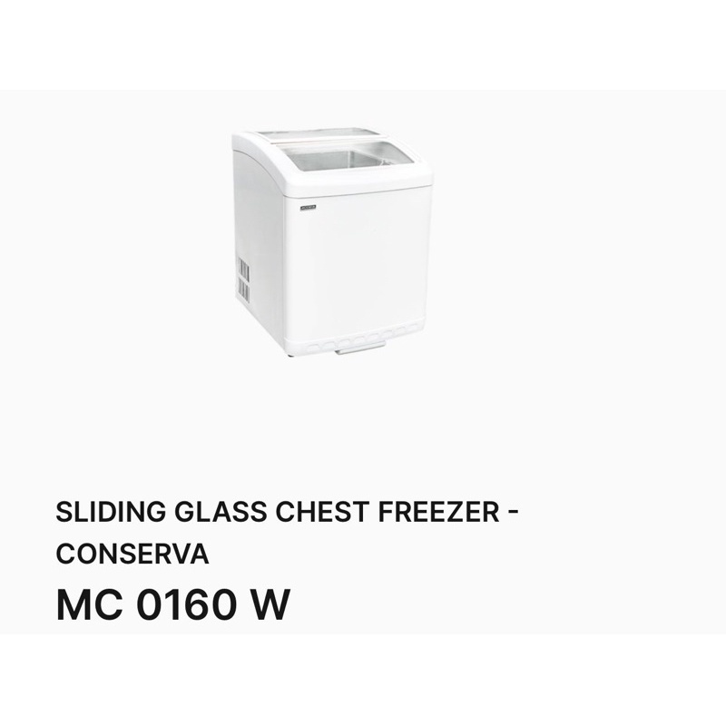 Promo Sliding Glass Freezer Modena tipe MC-0160 ( 156 liter )