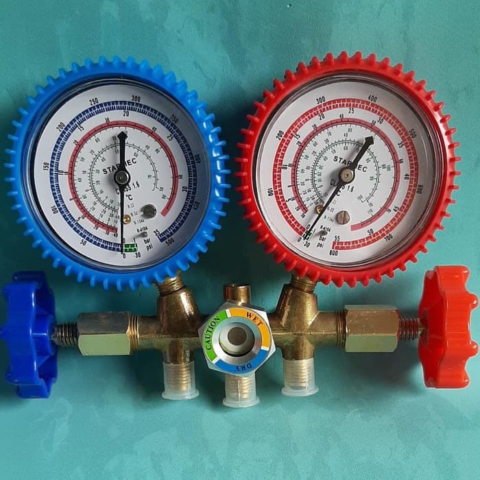 Manifold Double AC Testing R22 R134 R404 R12 charging valve starmec