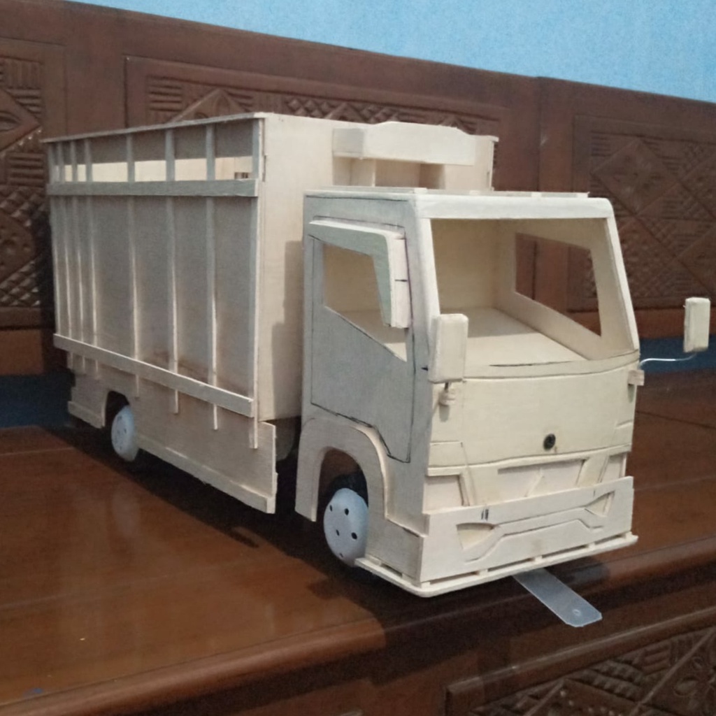 TRUK OLENG MINIATUR TRUK OLENG KAYU MENTAH CANTER MANIA