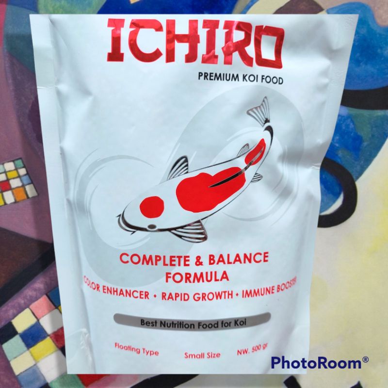 ICHIRO Premium Koi Food Complete &amp; Balance Formula 500gr Size Small 2mm  pakan ikan koi makanan koi