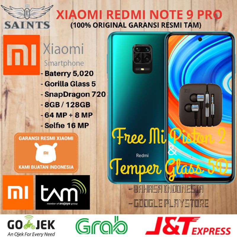 Xiaomi Redmi Note 9 Pro TAM Ram 8GB Rom 128GB 8/128 & 6/64 Garansi Resmi Tam 15 Bulan-0