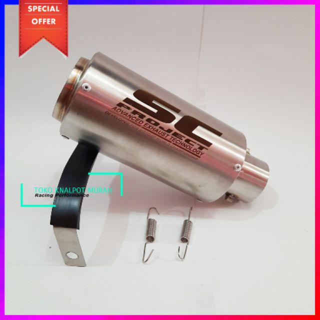 Silencer/Slencer knalpot racing SC PROJECT motor 100-300cc Vixion CB150R CBR R15 Satria GSX MX sonic-Titan