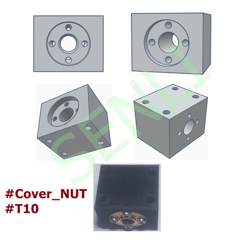Cover Housing T10 Nut Block Lead Screw Bulat