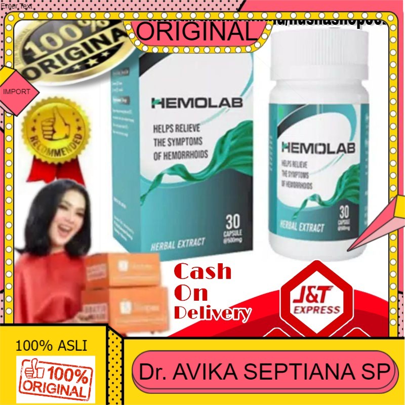 100% ASLI HEMOLAB OBAT WASIR  BPOM ASLI 100% ORIGINAL AMAN