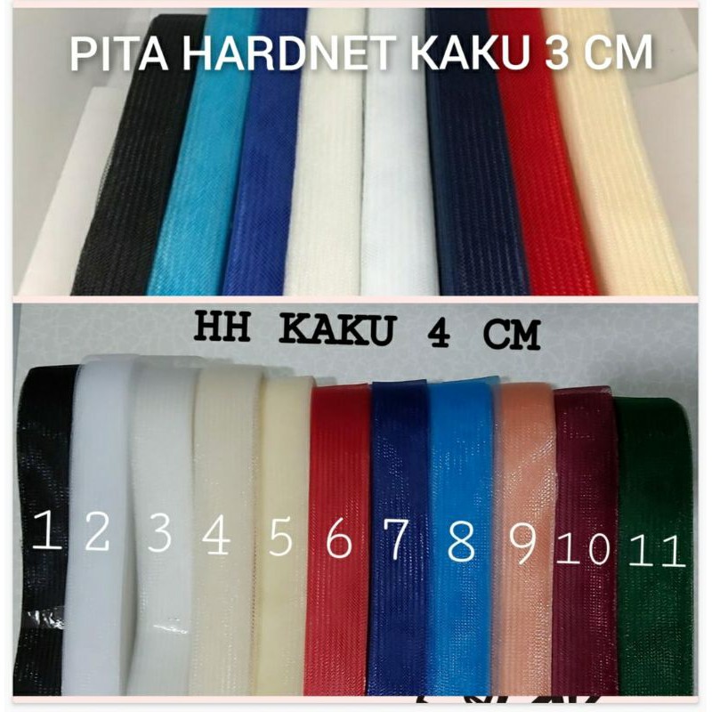 1 ROL (50 YARD) - 3 CM &amp; 4 CM | PITA HARDNET KAKU / HORSEHAIR APLIKASI FASCINATOR