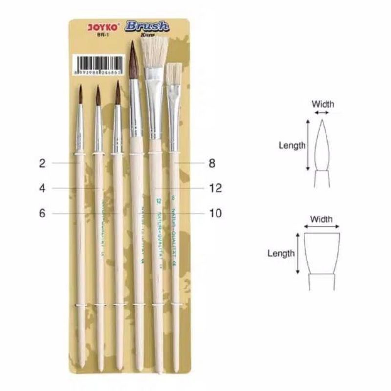 

Kuas Lukis Set JOYKO BR-1 (6pcs)