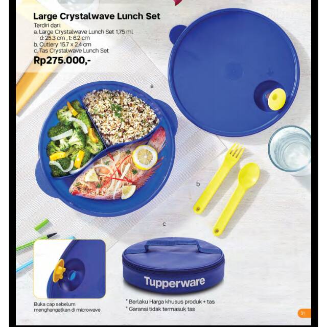 Large crystalwave lunch set