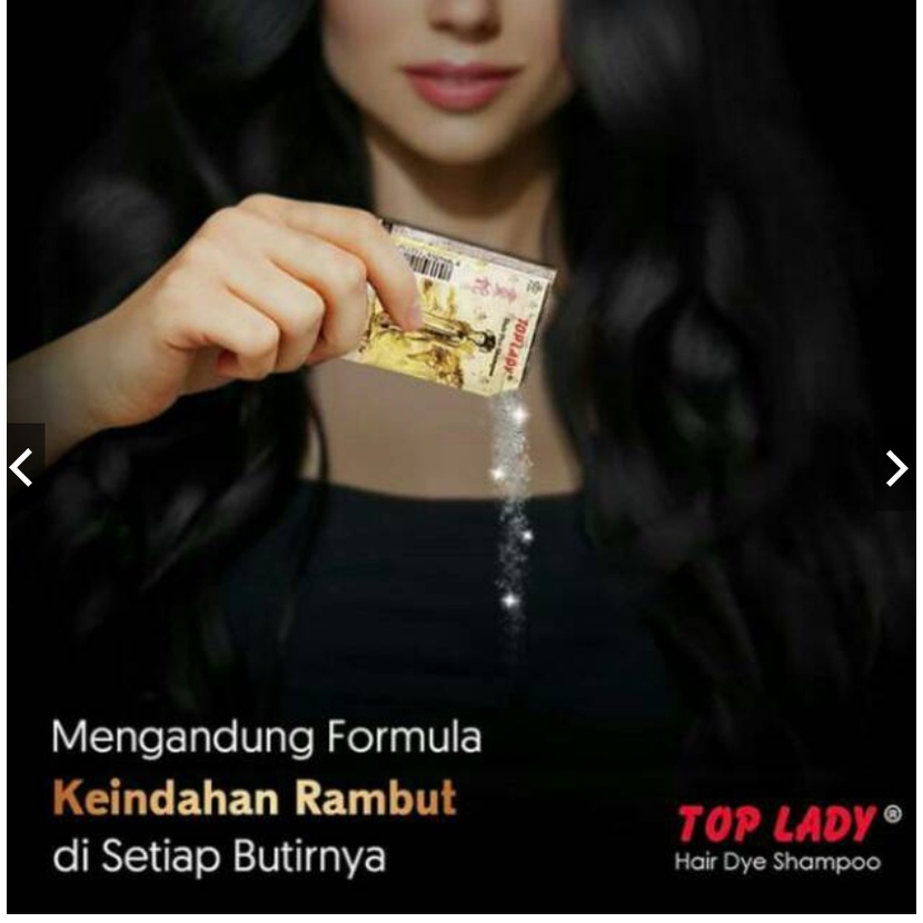 Top Lady hair dye shampoo Black @ 6 sachet