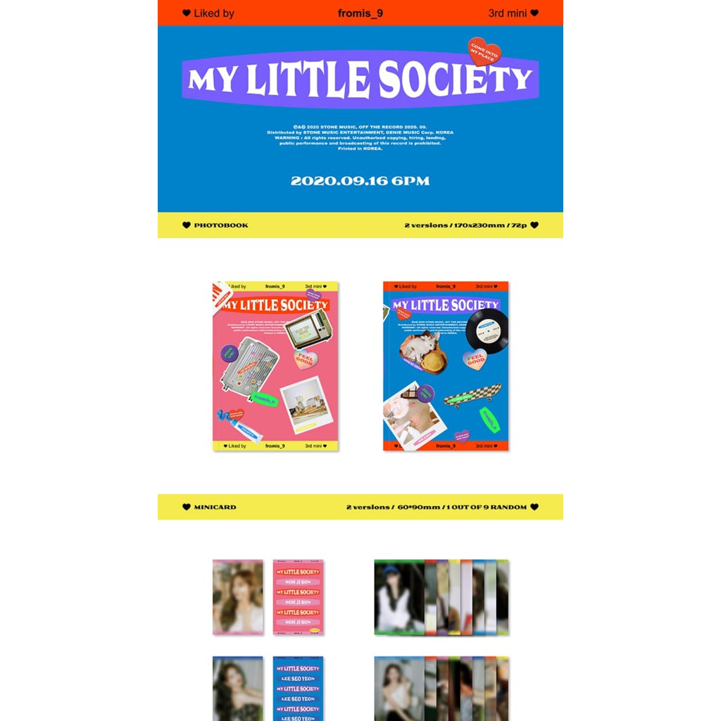 [READY] fromis_9 3rd Mini Album < MY LITTLE SOCIETY >