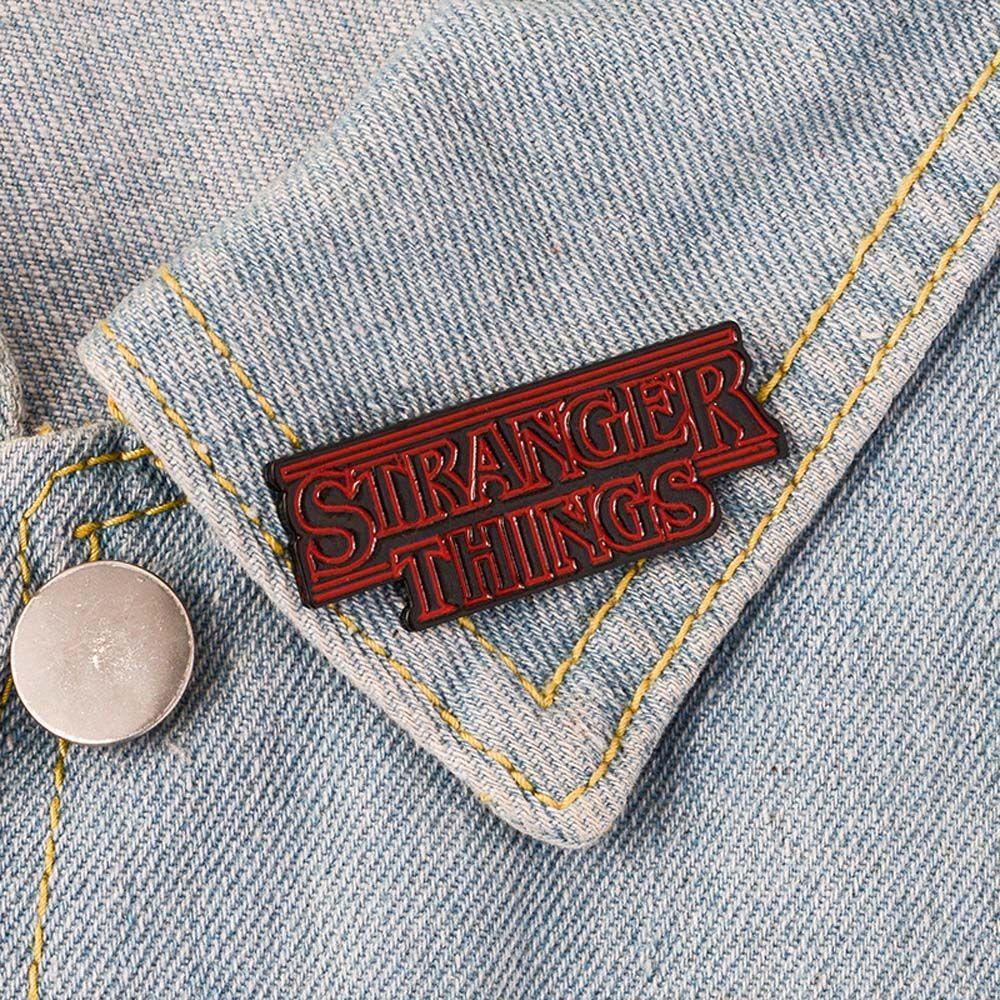 Mxbeauty Pertunjukan TV Stranger Things Lucu Kerah Bros Karakter Klasik Aksesoris Perhiasan Stranger Things TV Series Sebelas Enamel Pin