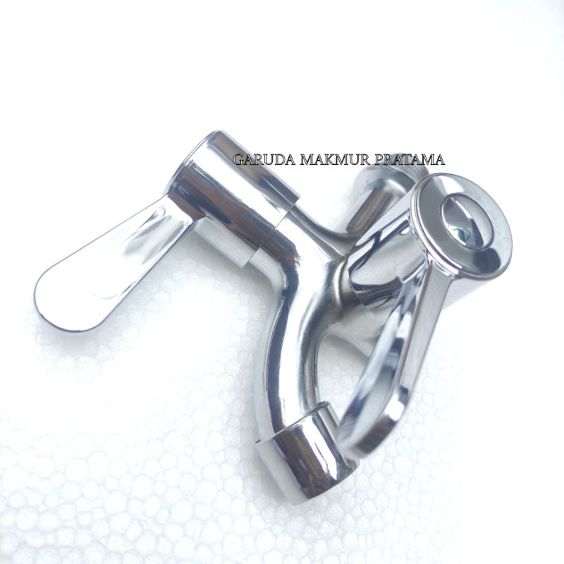 KERAN SHOWER DOUBLE KRAN CABANG ENGKOL 1/2 KERAN AIR DOUBLE CHROME