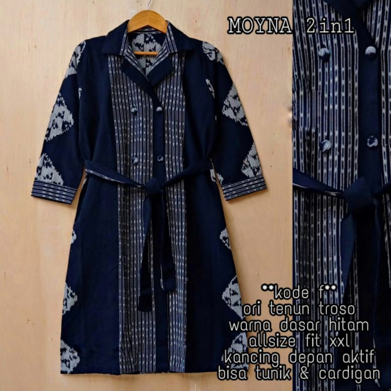 Blazer Tunik Tenun 2in1 / Moyna Tenun