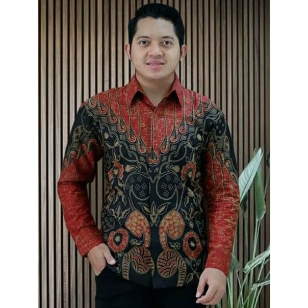 kemeja batik pria full furing lengan panjang premium