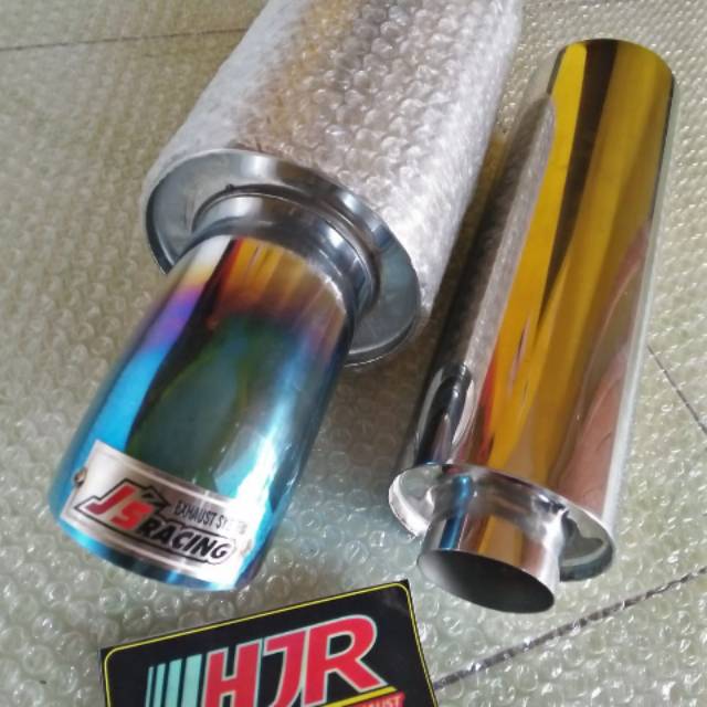 KNALPOT JS Racing Blue mobil +Resonator